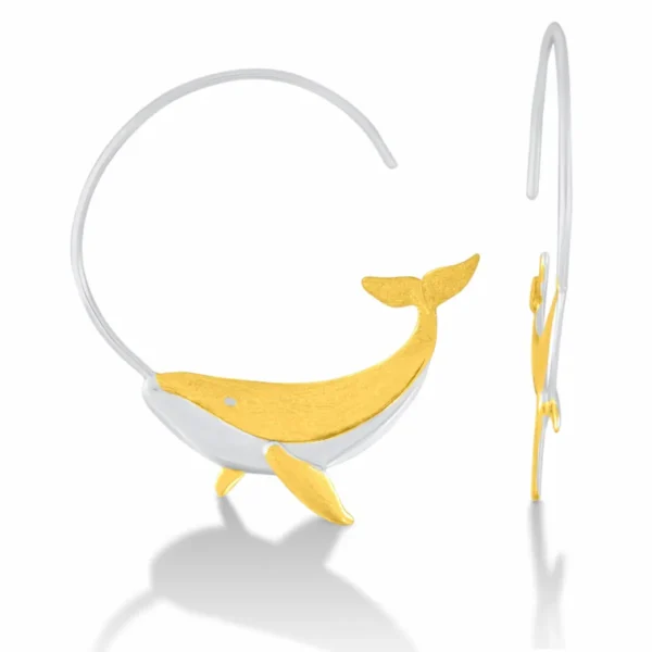Creolen Wal Runde Schmuck 21 / 925er Silber