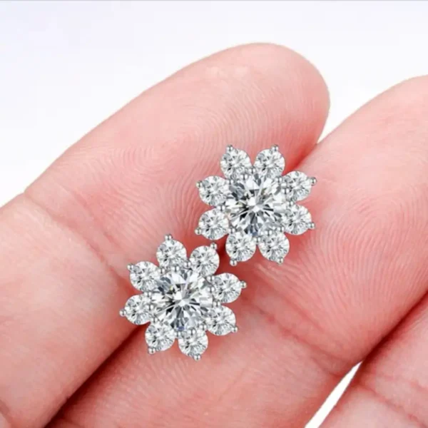 Ohrstecker Sonnenblümchen / 925er Silber Schmuck 21 – Bild 3