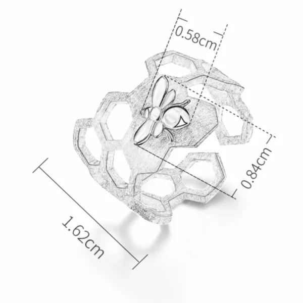 Ring Waben Hause Wache Baumeln / 925er Silber – Bild 5